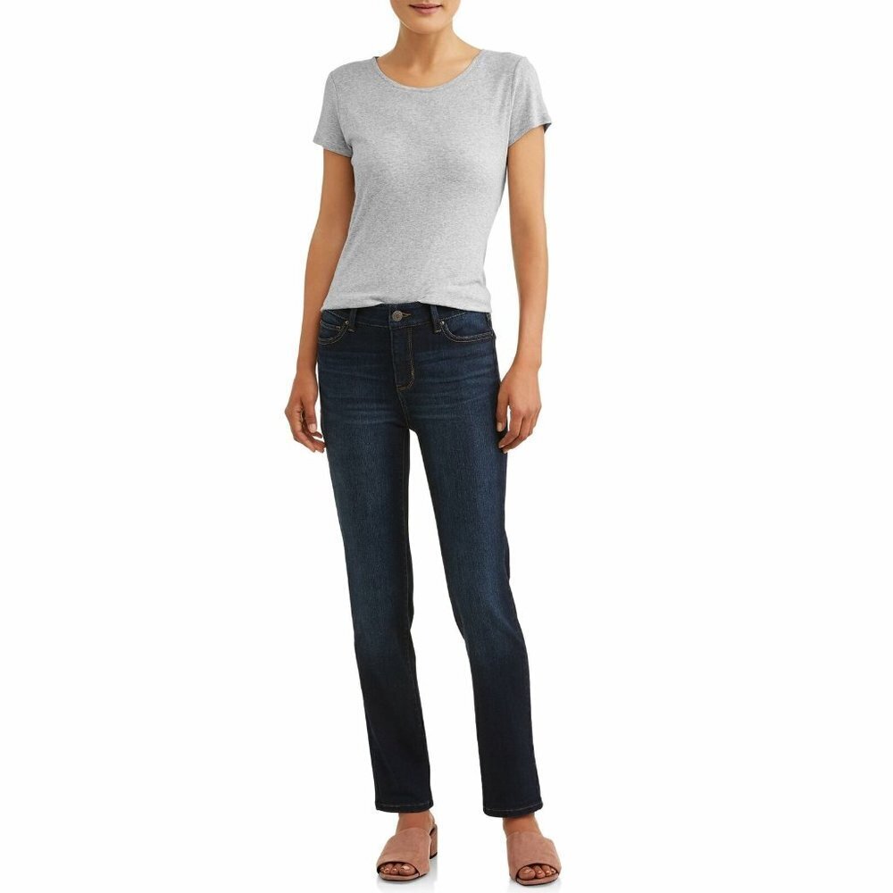NEW Time and Tru Modern Mid Rise Straight Jeans Women’s Ellise Wash Size 20